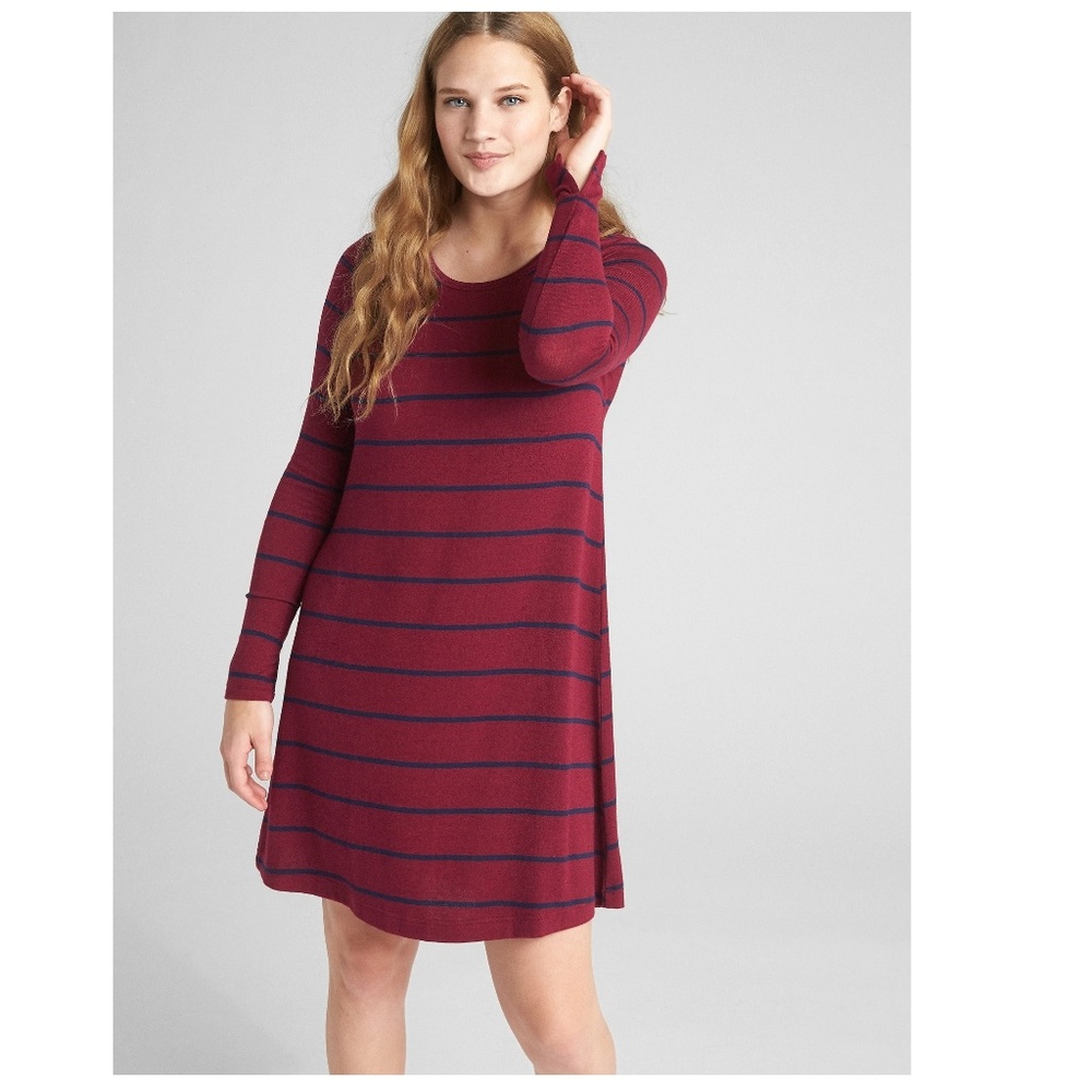 GAP Softspun Long Sleeve Swing Dress Sz S M L